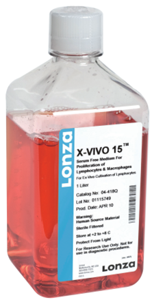LONZA X-VIVO 15 无血清培养基买10送1