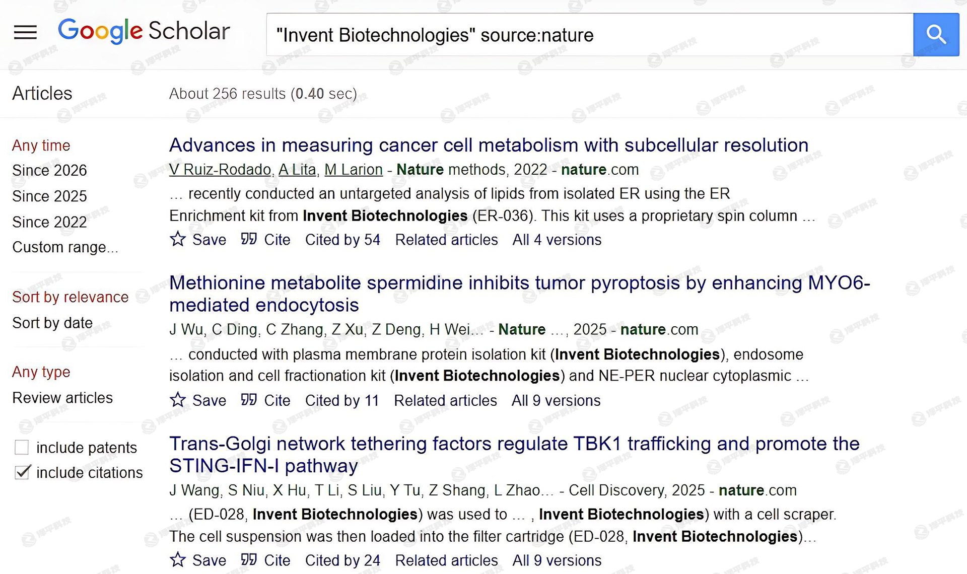 Ӣ����Invent Biotechnologies���׷ḻ��������Nature��Science��Cell �����̱�����ƽ